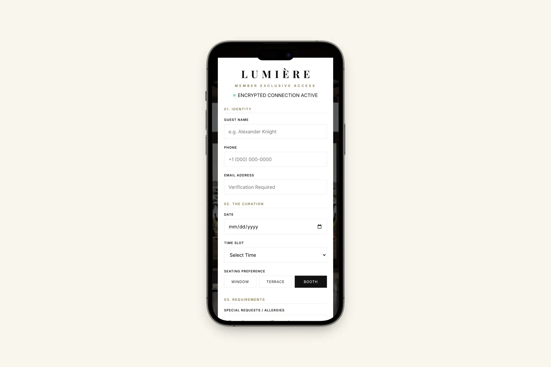 Lumiere landing page project preview